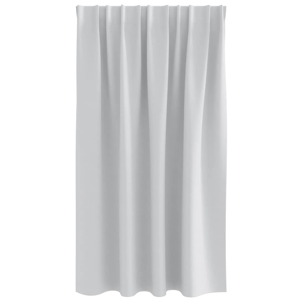 Zwart-out Gordijnen met Ringen 2 st Bleekgrijs 140 x 140 cm