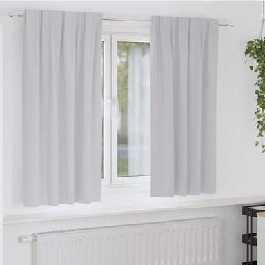 Zwart-out Gordijnen met Ringen 2 st Lichtgrijs 175 x 140 cm