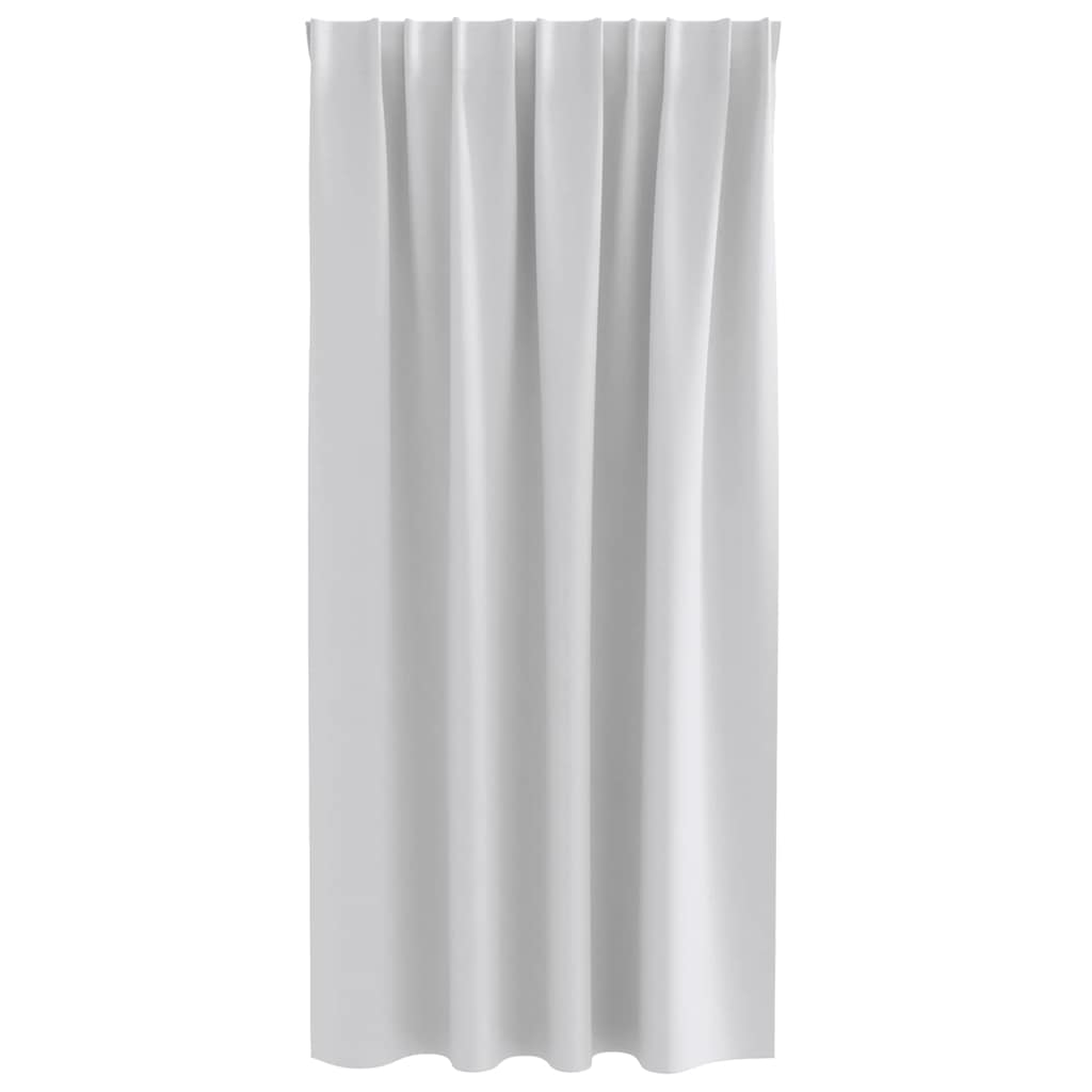 Zwart-out Gordijnen met Ringen 2 st Lichtgrijs 175 x 140 cm