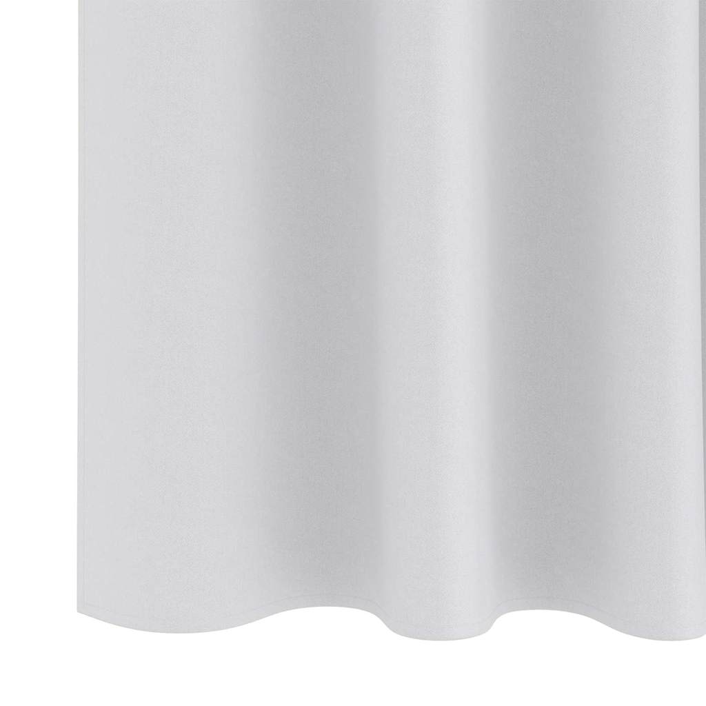 Zwart-out Gordijnen met Ringen 2 st Bleekgrijs 260 x 140 cm