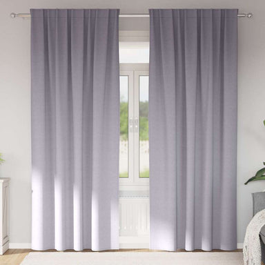 Zwart-out Gordijnen met Ringen 2 st Metaalgrijs 245 x 140 cm