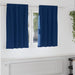 Zwart-out Gordijnen met Ringen 2 st Donkerblauw 140 x 140 cm