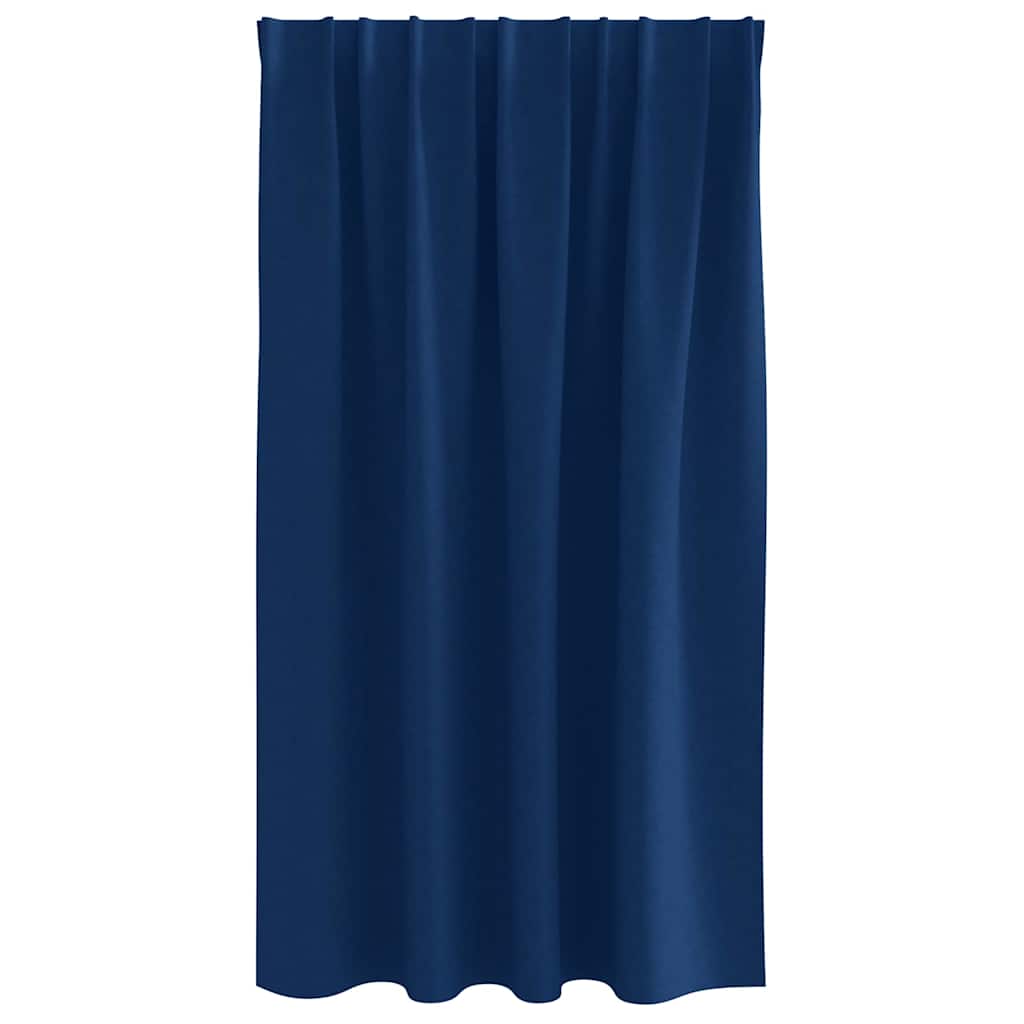Zwart-out Gordijnen met Ringen 2 st Donkerblauw 140 x 140 cm