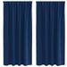 Zwart-out Gordijnen met Ringen 2 st Donkerblauw 175 x 140 cm