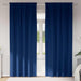 Zwart-out Gordijnen met Ringen 2 st Donkerblauw 245 x 140 cm