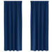 Zwart-out Gordijnen met Ringen 2 st Donkerblauw 260 x 140 cm