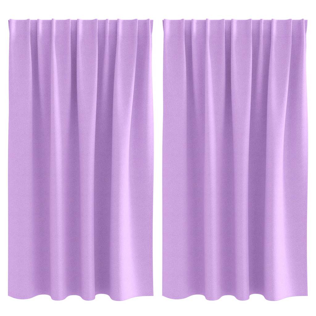 Zwart-out Gordijnen met Ringen 2 st Paars 140 x 140 cm
