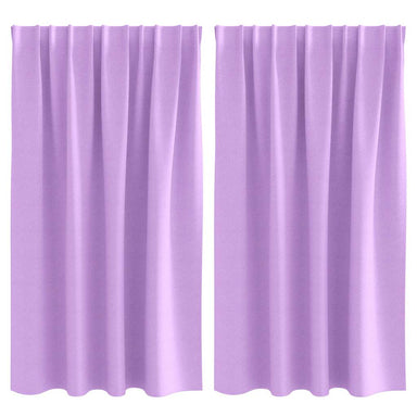 Zwart-out Gordijnen met Ringen 2 st Paars 140 x 140 cm