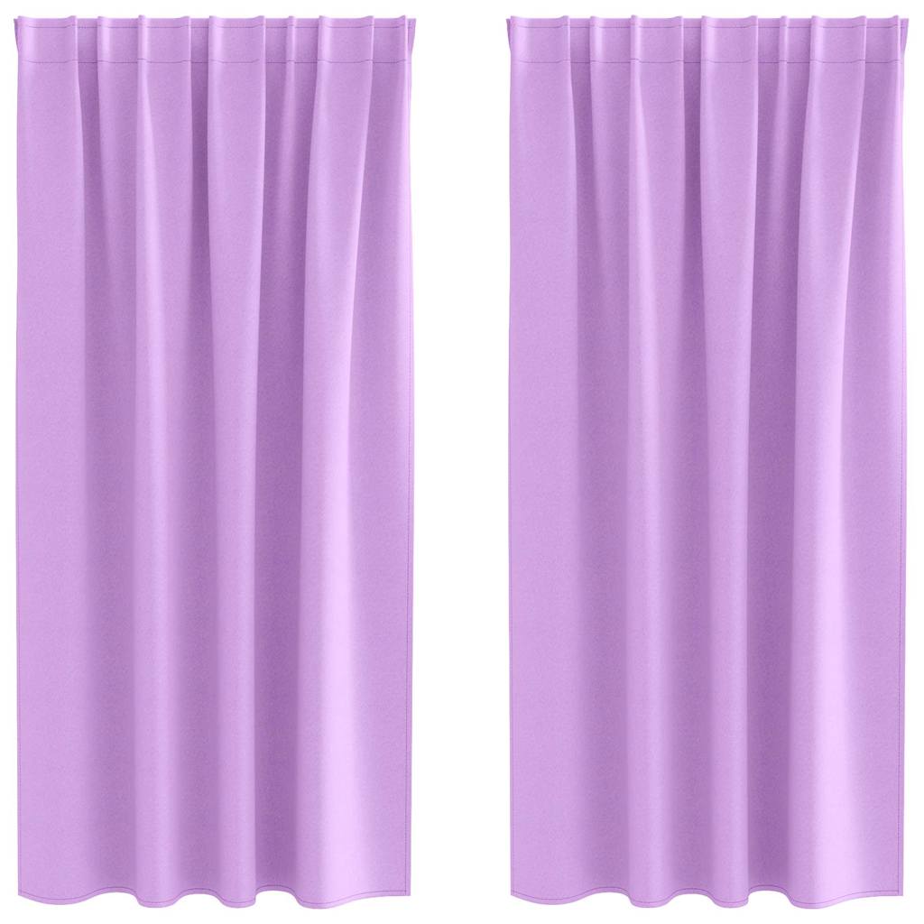 Zwart-out Gordijnen met Ringen 2 st Paars 175 x 140 cm
