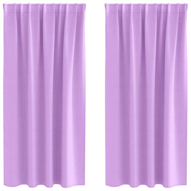 Zwart-out Gordijnen met Ringen 2 st Paars 175 x 140 cm