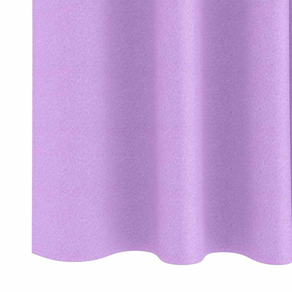 Zwart-out Gordijnen met Ringen 2 st Paars 225 x 140 cm