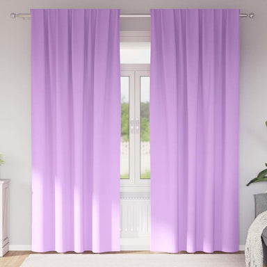 Zwart-out Gordijnen met Ringen 2 st Paars 260 x 140 cm