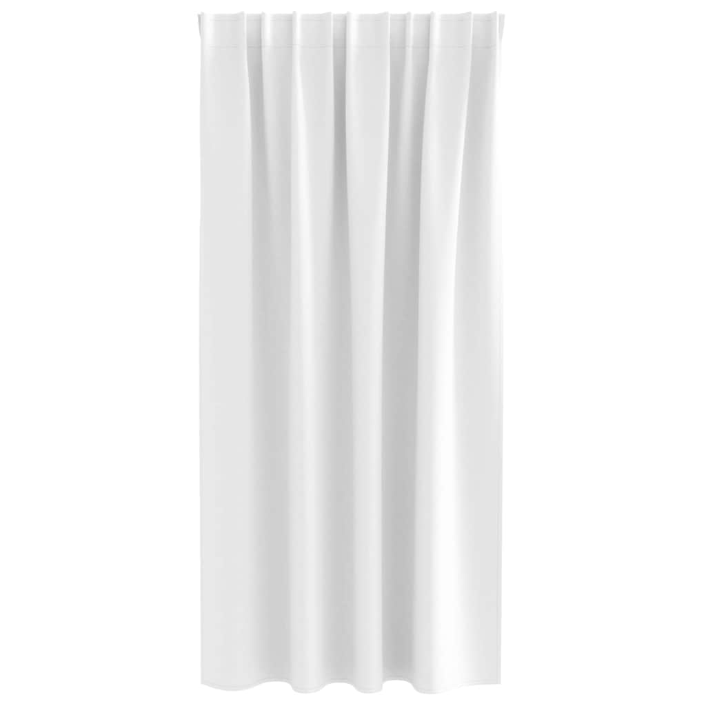 Zwart-out Gordijnen met Ringen 2 st Helder wit 175 x 140 cm