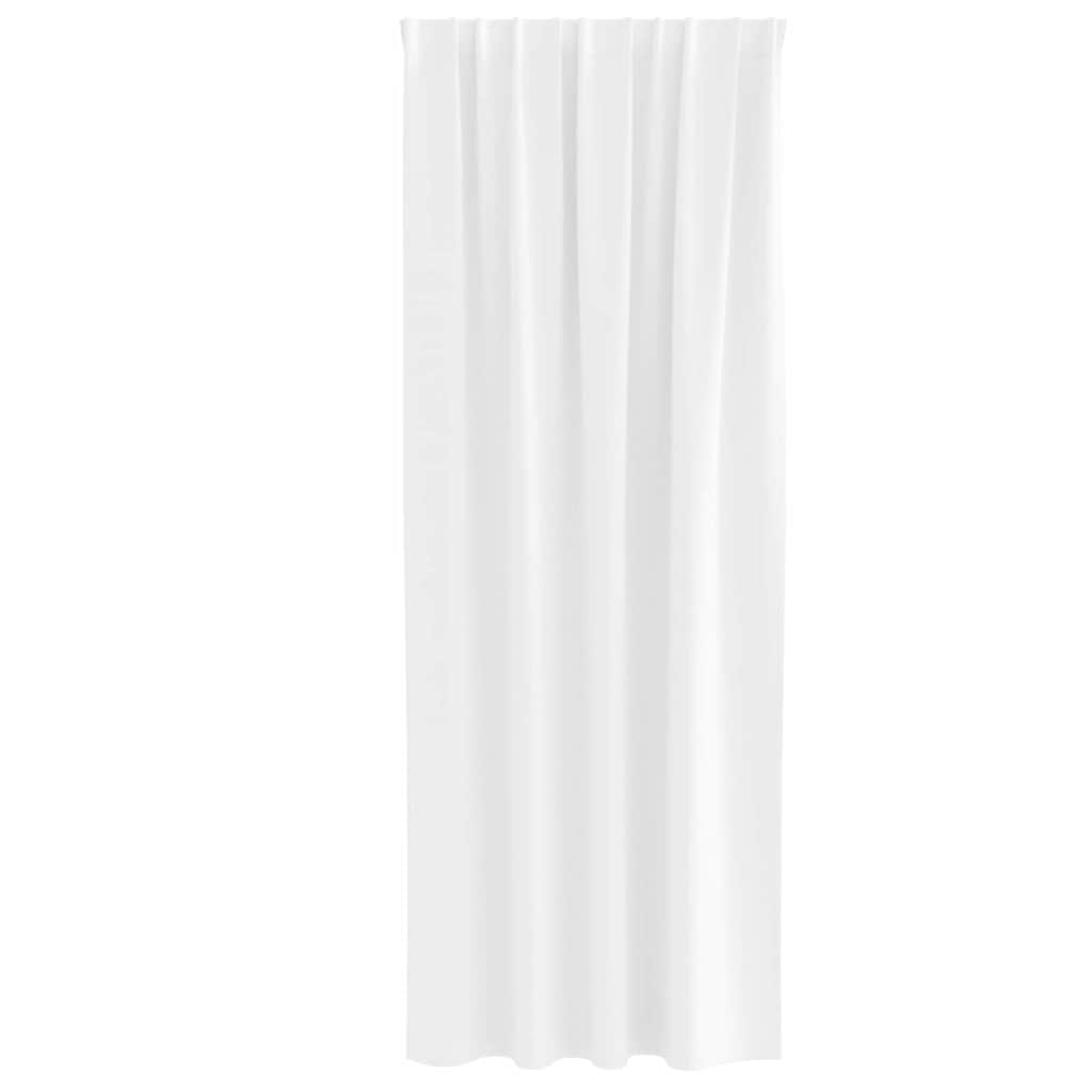 Zwart-out Gordijnen met Ringen 2 st Puur Wit 225 x 140 cm