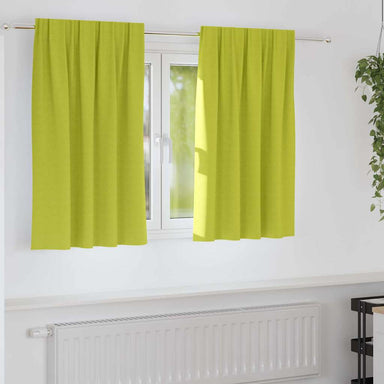 Zwart-out Gordijnen met Ringen 2 st Groen 140 x 140 cm