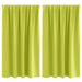 Zwart-out Gordijnen met Ringen 2 st Groen 140 x 140 cm