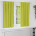 Zwart-out Gordijnen met Ringen 2 st Groen 175 x 140 cm