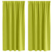 Zwart-out Gordijnen met Ringen 2 st Groen 175 x 140 cm
