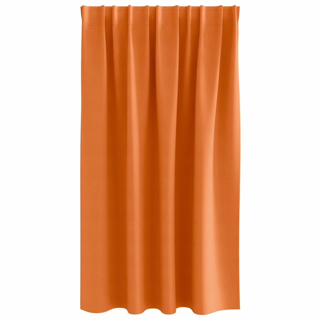 Zwart-out Gordijnen met Ringen 2 st Feloranje 140 x 140 cm
