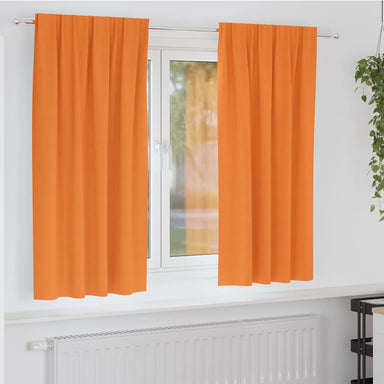 Zwart-out Gordijnen met Ringen 2 st Oranje 175 x 140 cm