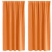 Zwart-out Gordijnen met Ringen 2 st Oranje 175 x 140 cm