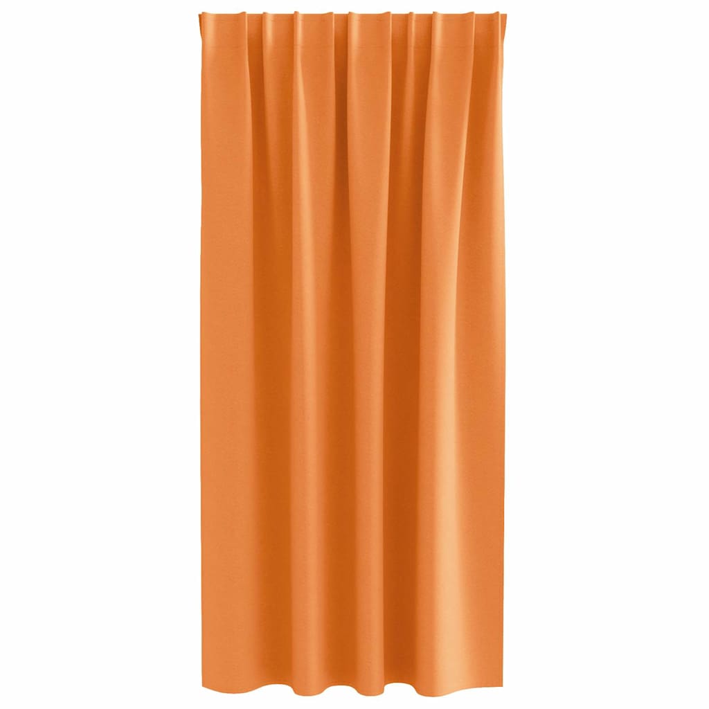 Zwart-out Gordijnen met Ringen 2 st Oranje 175 x 140 cm