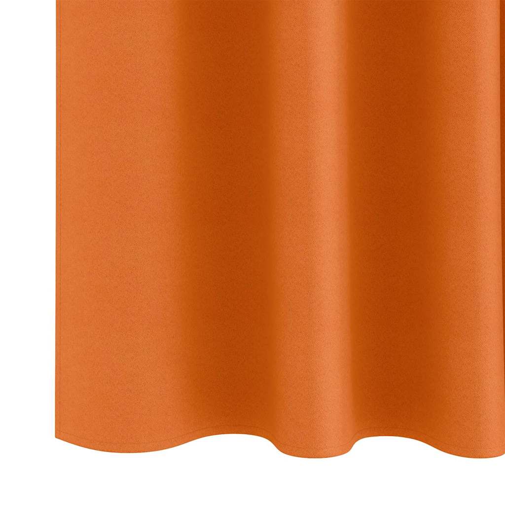 Zwart-out Gordijnen met Ringen 2 st Feloranje 245 x 140 cm