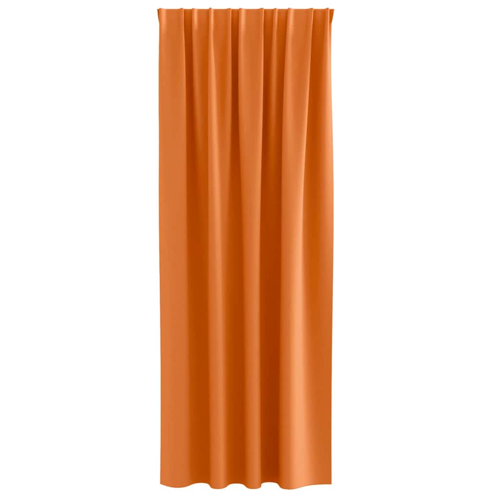 Zwart-out Gordijnen met Ringen 2 st Feloranje 245 x 140 cm