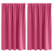 Zwart-out Gordijnen met Ringen 2 st Felroze 140 x 140 cm