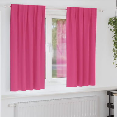 Zwart-out Gordijnen met Ringen 2 st Felroze 175 x 140 cm