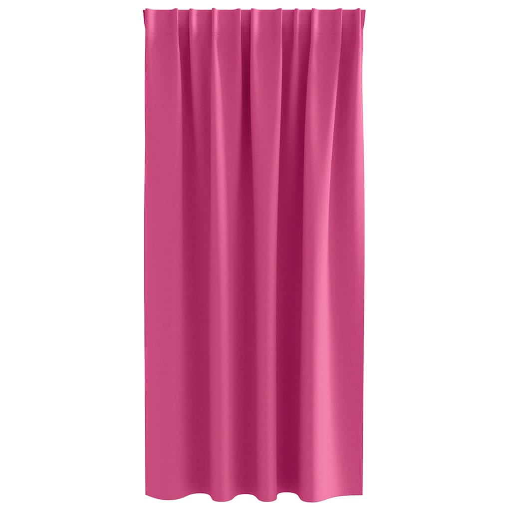 Zwart-out Gordijnen met Ringen 2 st Felroze 175 x 140 cm