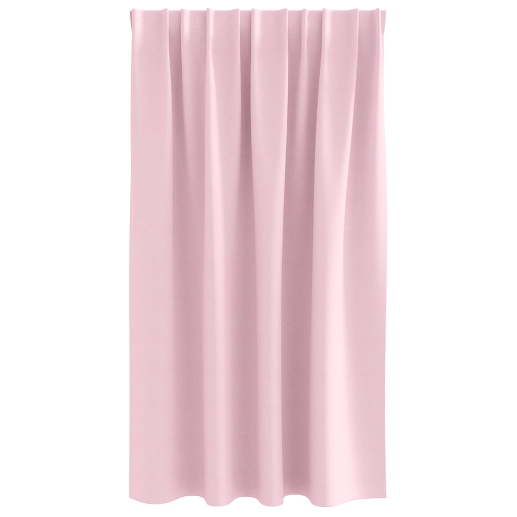 Zwart-out Gordijnen met Ringen 2 st Babyroze 140 x 140 cm
