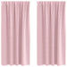 Zwart-out Gordijnen met Ringen 2 st Babyroze 175 x 140 cm