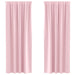 Zwart-out Gordijnen met Ringen 2 st Babyroze 245 x 140 cm
