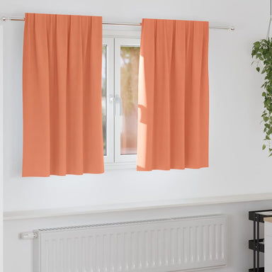 Zwart-out Gordijnen met Ringen 2 st Terracotta 140 x 140 cm
