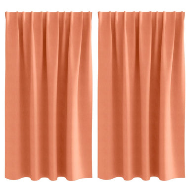Zwart-out Gordijnen met Ringen 2 st Terracotta 140 x 140 cm