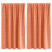 Zwart-out Gordijnen met Ringen 2 st Terracotta 140 x 140 cm