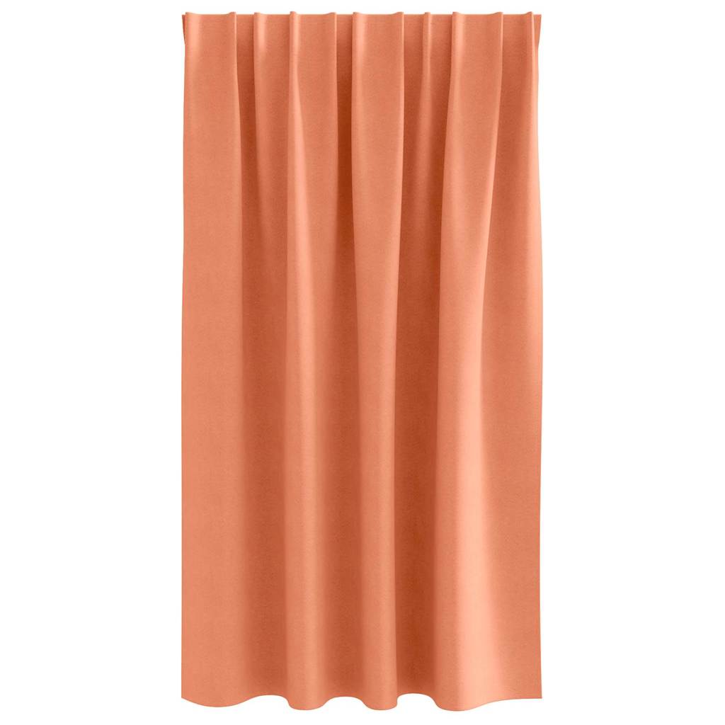 Zwart-out Gordijnen met Ringen 2 st Terracotta 140 x 140 cm