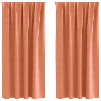 Zwart-out Gordijnen met Ringen 2 st Terracotta 175 x 140 cm