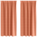 Zwart-out Gordijnen met Ringen 2 st Terracotta 175 x 140 cm