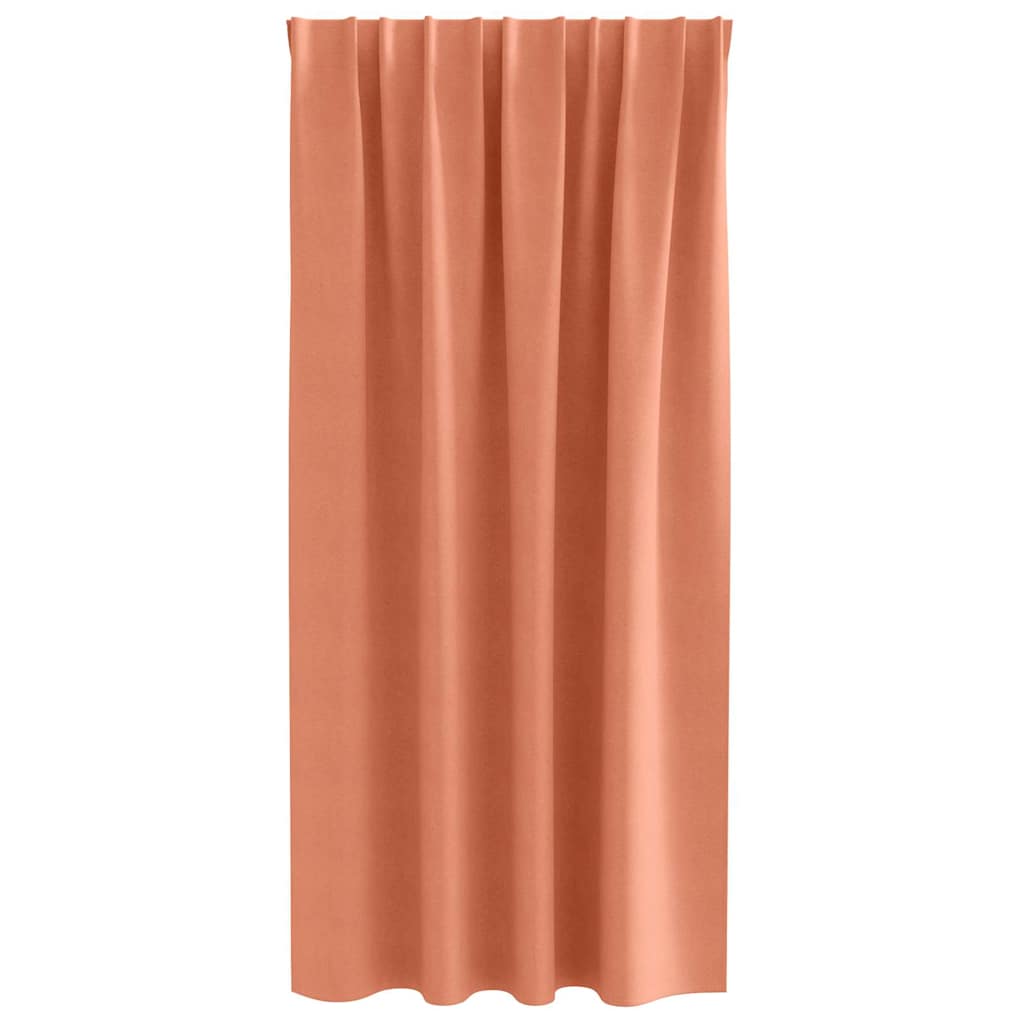 Zwart-out Gordijnen met Ringen 2 st Terracotta 175 x 140 cm