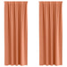 Zwart-out Gordijnen met Ringen 2 st Terracotta 260 x 140 cm