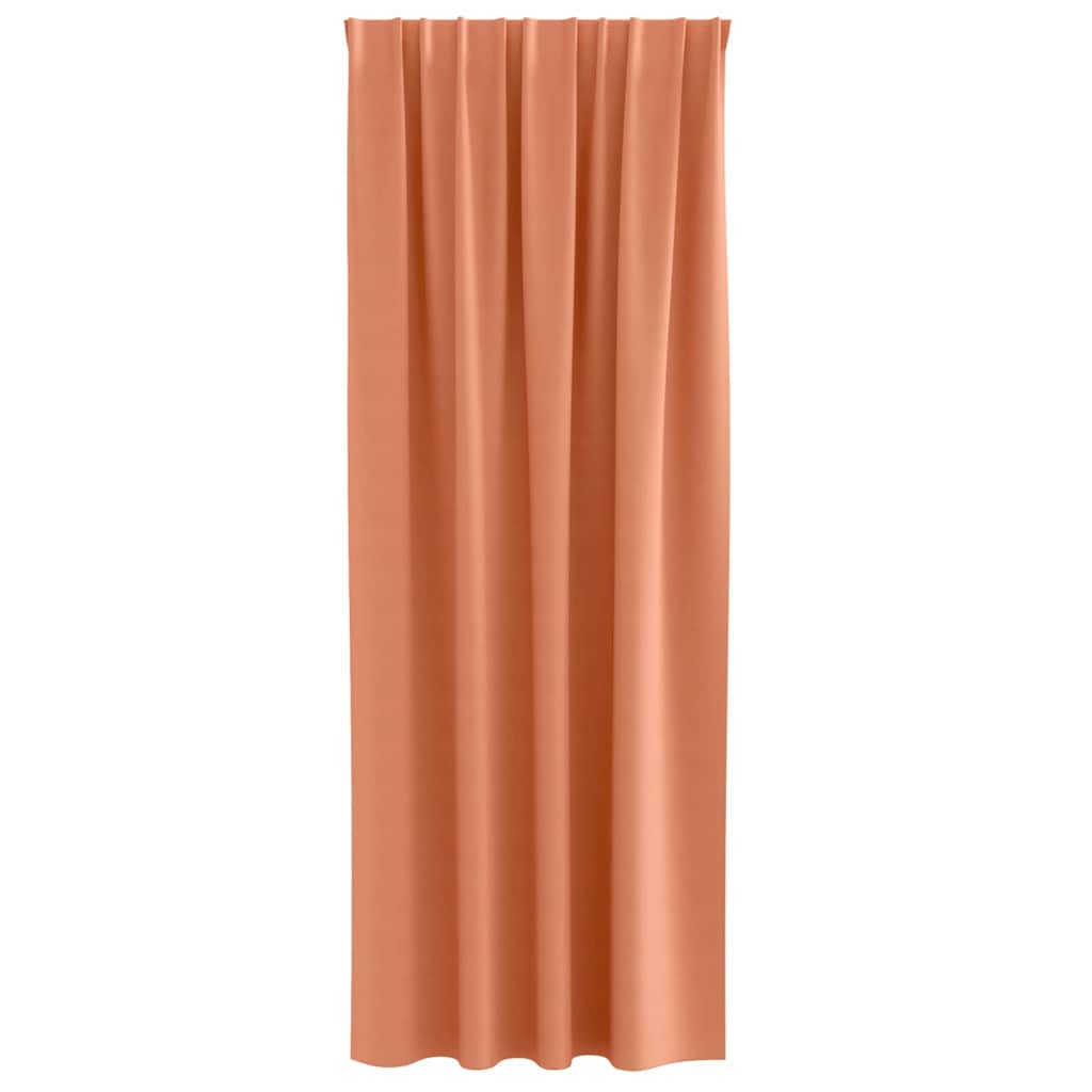 Zwart-out Gordijnen met Ringen 2 st Terracotta 260 x 140 cm