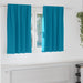 Zwart-out Gordijnen met Ringen 2 st Turquoise 140 x 140 cm