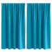 Zwart-out Gordijnen met Ringen 2 st Turquoise 140 x 140 cm