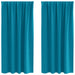Zwart-out Gordijnen met Ringen 2 st Turquoise 175 x 140 cm