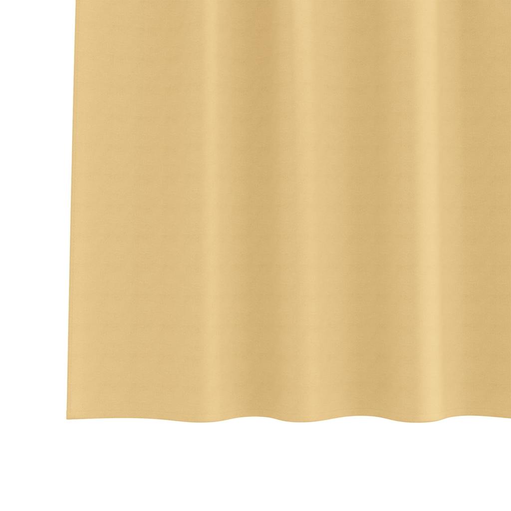 Zwart-out Gordijnen met Ringen 2 st Beige 140 x 140 cm