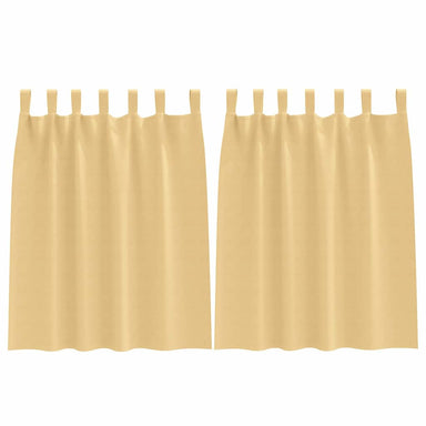 Zwart-out Gordijnen met Ringen 2 st Beige 140 x 140 cm