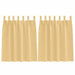 Zwart-out Gordijnen met Ringen 2 st Beige 140 x 140 cm