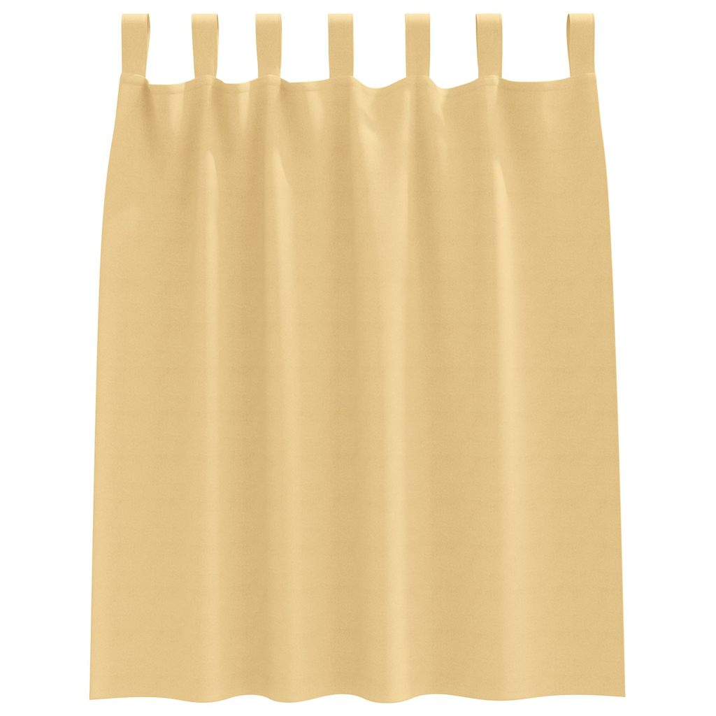 Zwart-out Gordijnen met Ringen 2 st Beige 140 x 140 cm